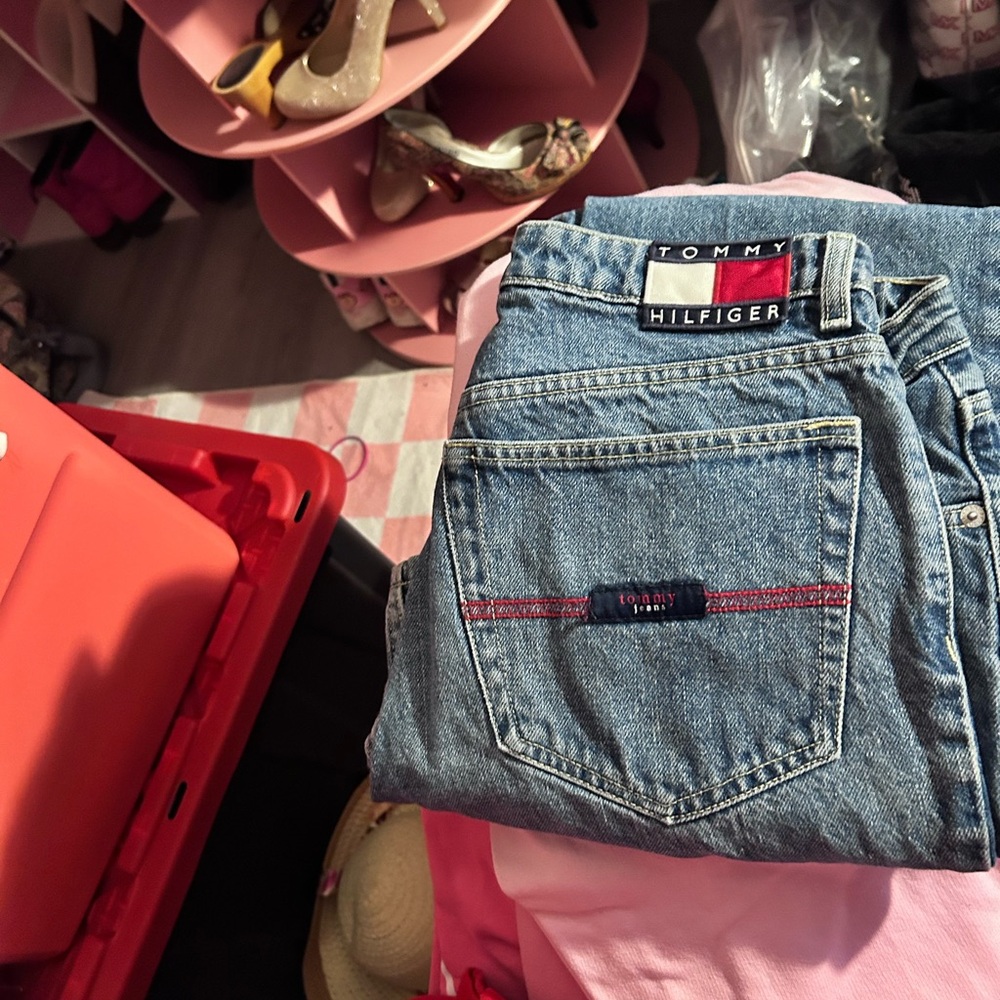 Tommy Hilfiger Women's Denim Jeans with Red Accents VGC